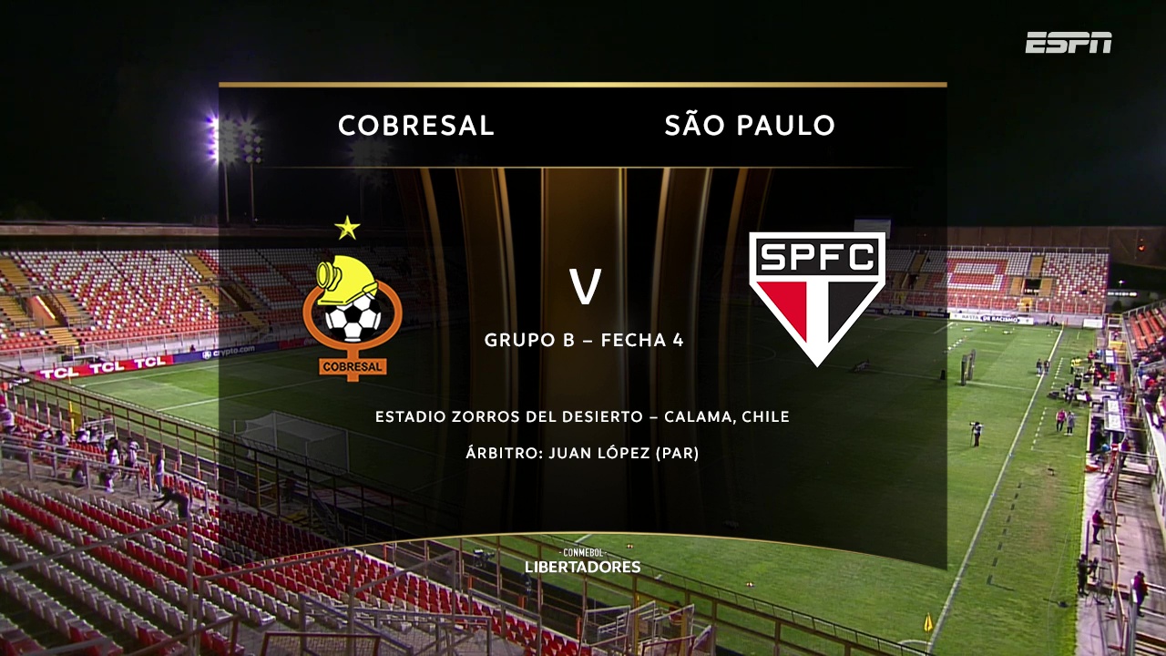 Cobresal vs São Paulo   – Copa Libertadores – 08-May-2024